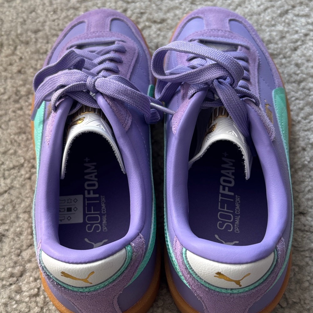 Puma Lavender and Mint Sneakers with Brown Sole - Picture 3 of 3